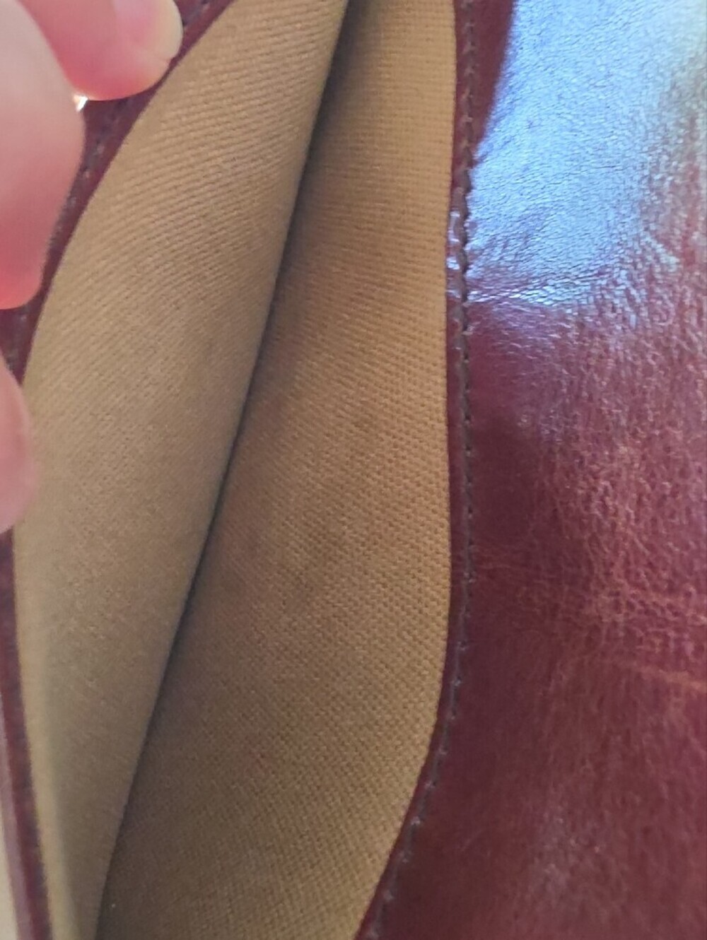 Ralph Lauren Cognac Brown Leather Clasp Wallet - Picture 7 of 14